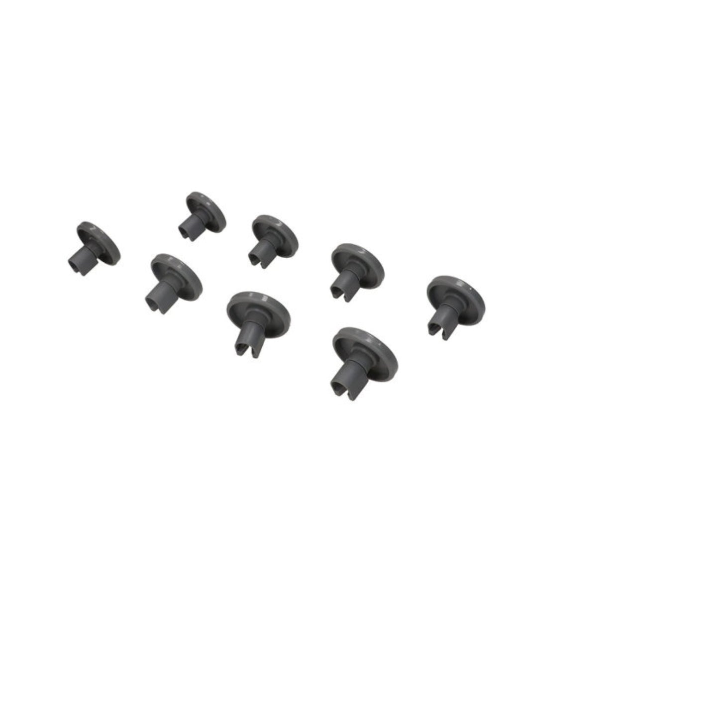 Electrolux Zanussi Dishwasher Lower Basket Wheel Grey 8 Pack Part # 50286964007