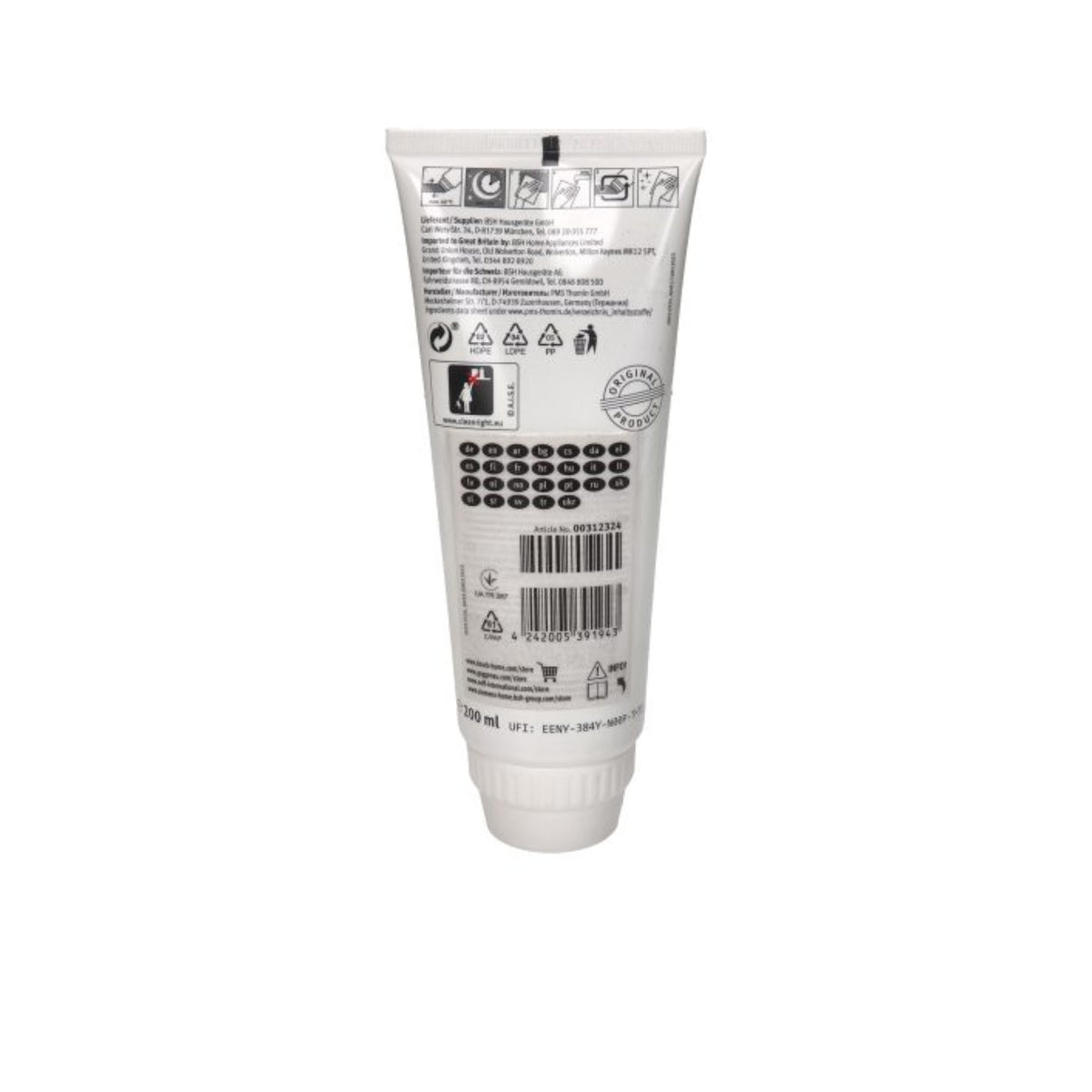 Genuine Bosch Neff Siemens K2R Cooker Oven Cleaner Active Gel 200ml Part # 00312324