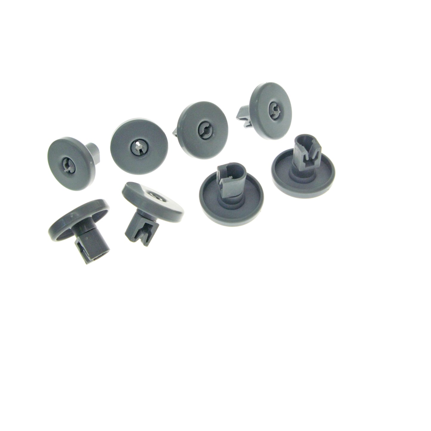 Genuine Electrolux Zanussi Dishwasher Lower Basket Wheel Kit Grey 8 Pack Part # 50286965004